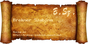 Brekner Szabina névjegykártya