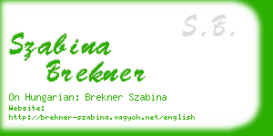 szabina brekner business card